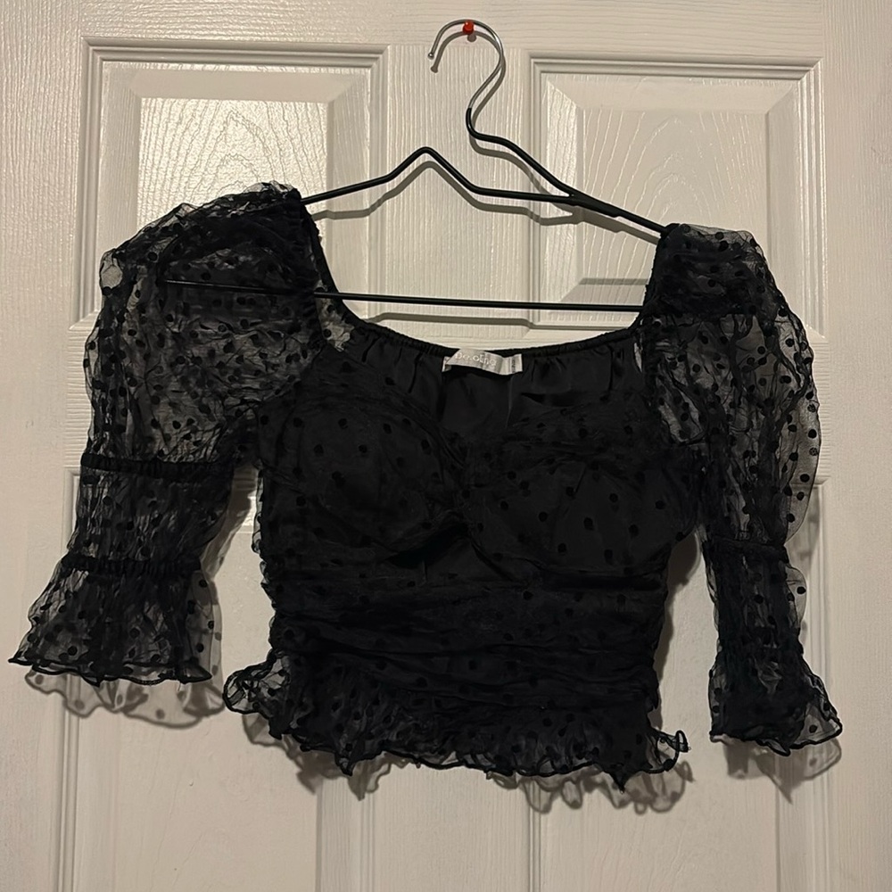 Black shirt cut off